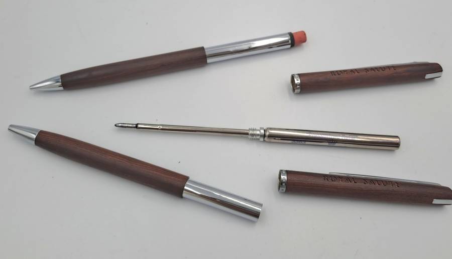 Vintage Hallmark Rosewood Pen and Pencil set made in USA- ROYAL SALUTE still in original Case.