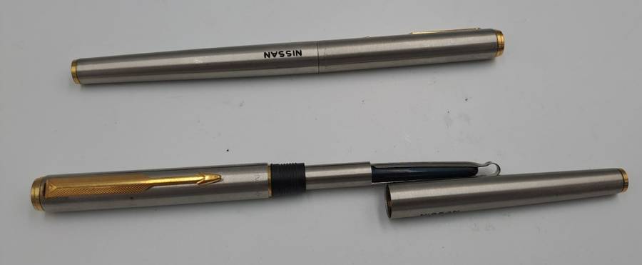 1985 Parker 95 TE date code  Fountain and rollerball pens in gold and silver trim (Branded) England