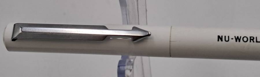 Vintage Branded White Parker Pen - no refill - will include a spare refill as in photos