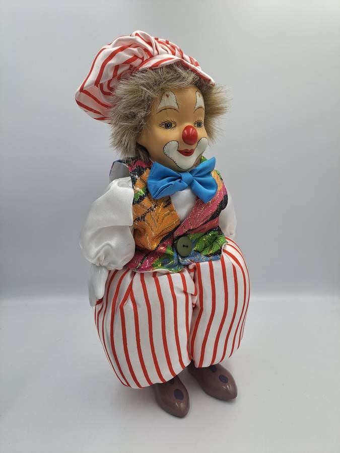 Vintage Hand-Painted Fine Porcelain Doll-Circus Clown - Parade of Dolls Collection -boxed.