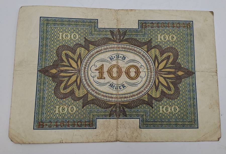 1920  Germany (1871-1948) 100 Mark Reichsbank note