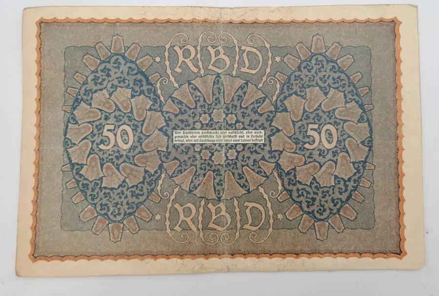 1919 Germany (1871-1948) 50 Mark Reichsbank note