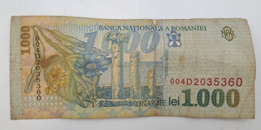 1998 Romania 1000 Lei Banknote