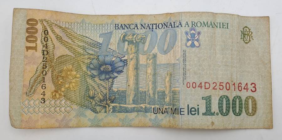 1998 Romania 1000 Lei Banknote