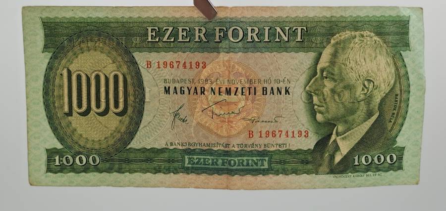 1983- Hungary 1000 Forint Banknote