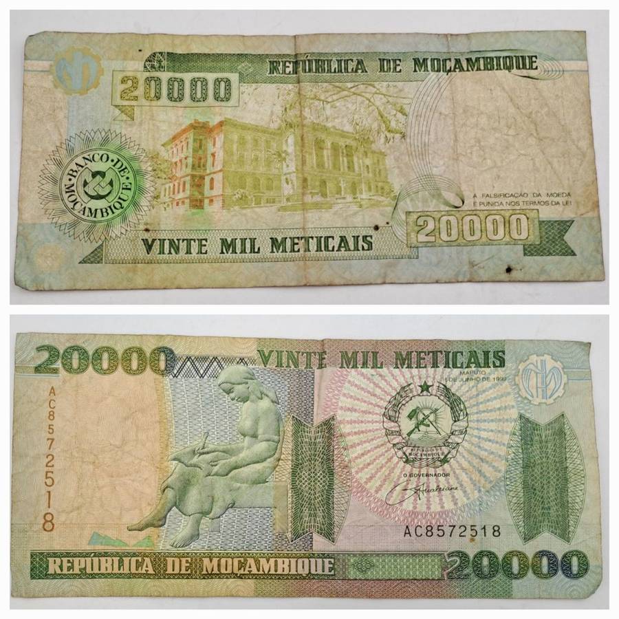 1999 Mozambique 20 000 Meticais