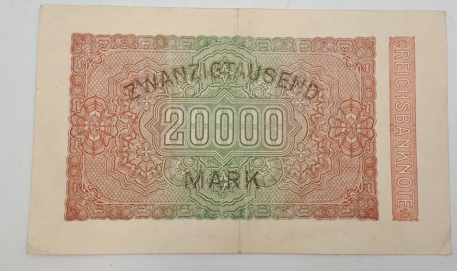 1923 Germany  20000 Mark Reichsbank note
