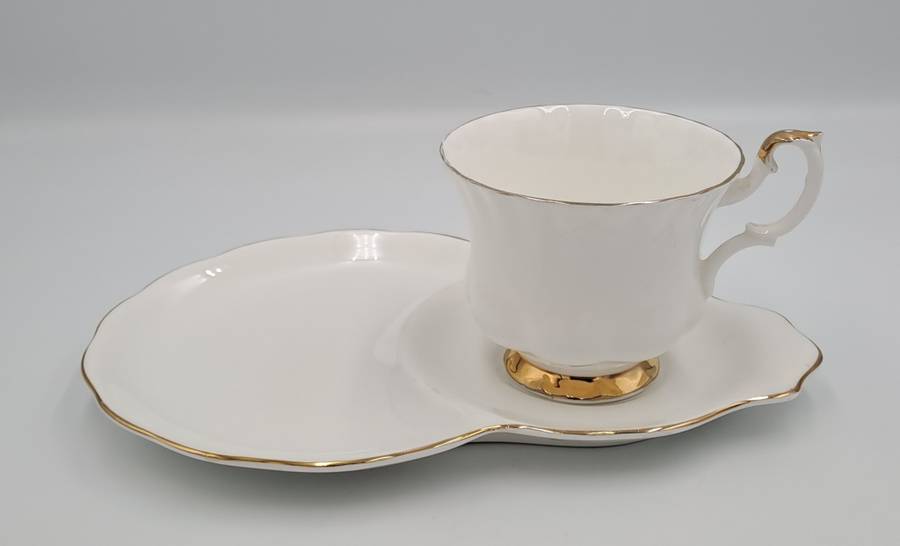 Vintage Royal Albert Tennis/Snack Set Val d`Or White and  Gold trim (2 Available)
