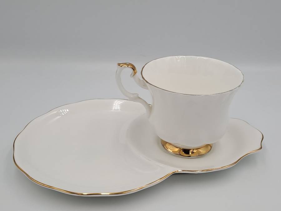 Vintage Royal Albert Tennis/Snack Set Val d`Or White and  Gold trim (2 Available)