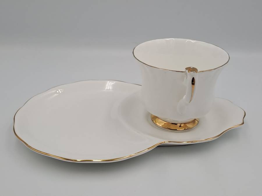 Vintage Royal Albert Tennis/Snack Set Val d`Or White and  Gold trim (2 Available)