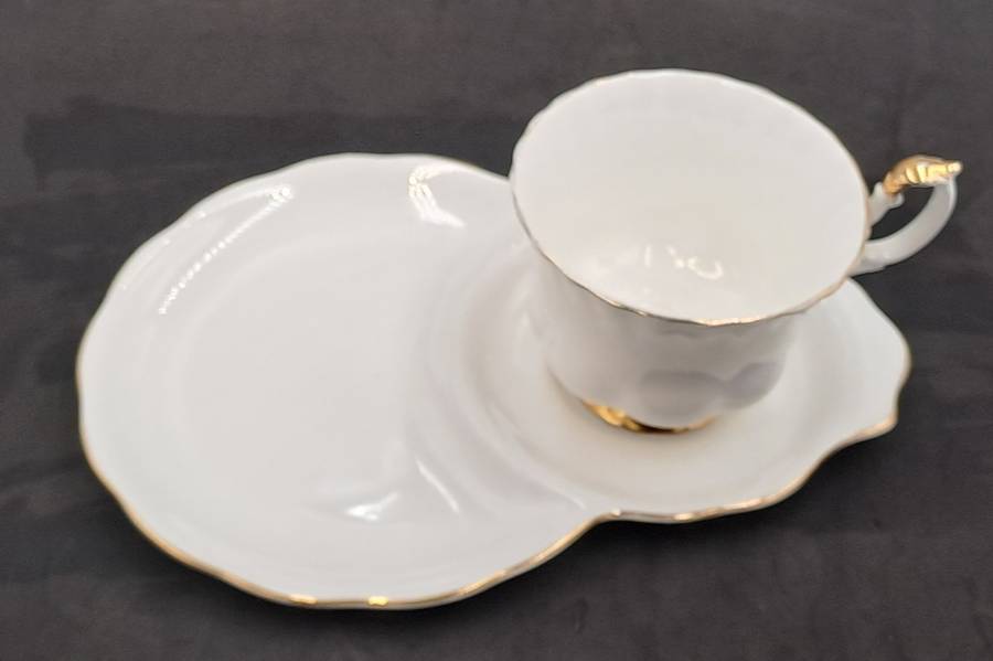 Vintage Royal Albert Tennis/Snack Set Val d`Or White and  Gold trim (2 Available)