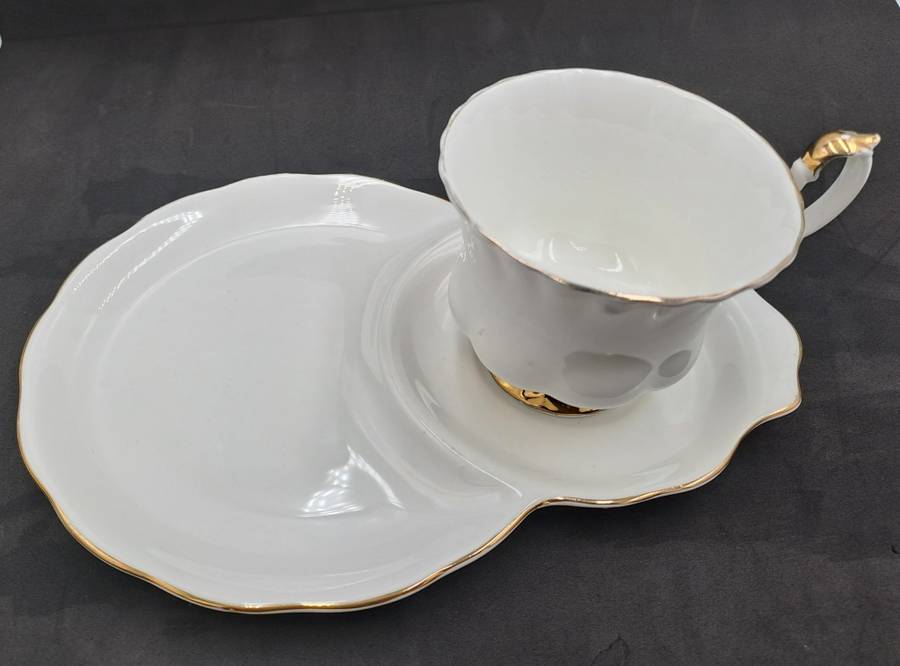Vintage Royal Albert Tennis/Snack Set Val d`Or White and  Gold trim (2 Available)