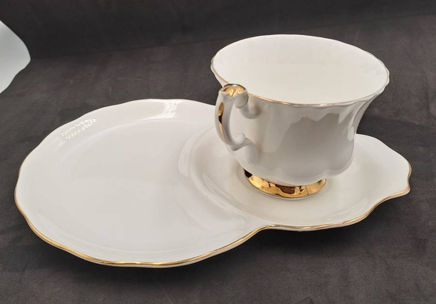 Vintage Royal Albert Tennis/Snack Set Val d`Or White and  Gold trim (2 Available)