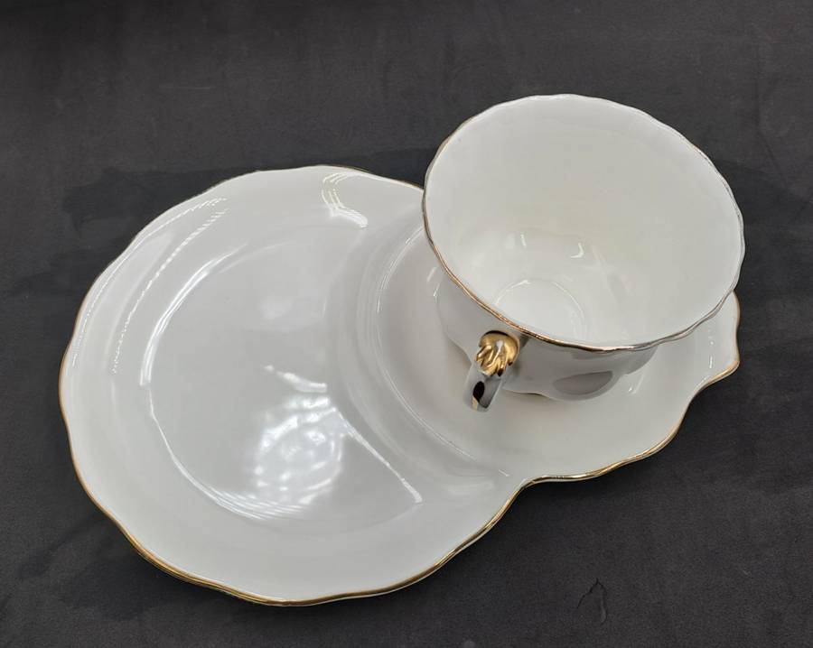 Vintage Royal Albert Tennis/Snack Set Val d`Or White and  Gold trim (2 Available)