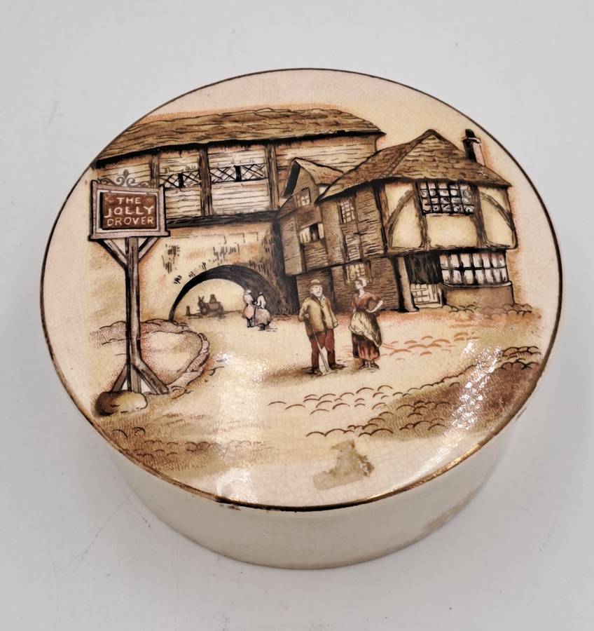 Vintage 1940`s Handley Lancaster Sandland Ware Marmalade Jar with Lid -Staffordshire England
