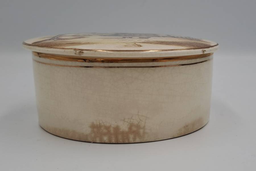 Vintage 1940`s Handley Lancaster Sandland Ware Marmalade Jar with Lid -Staffordshire England