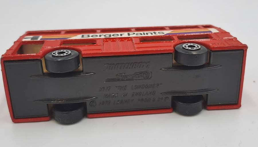 1972 Matchbox superfast No 17 Londedoner Red Double decker Bus by Lesney England