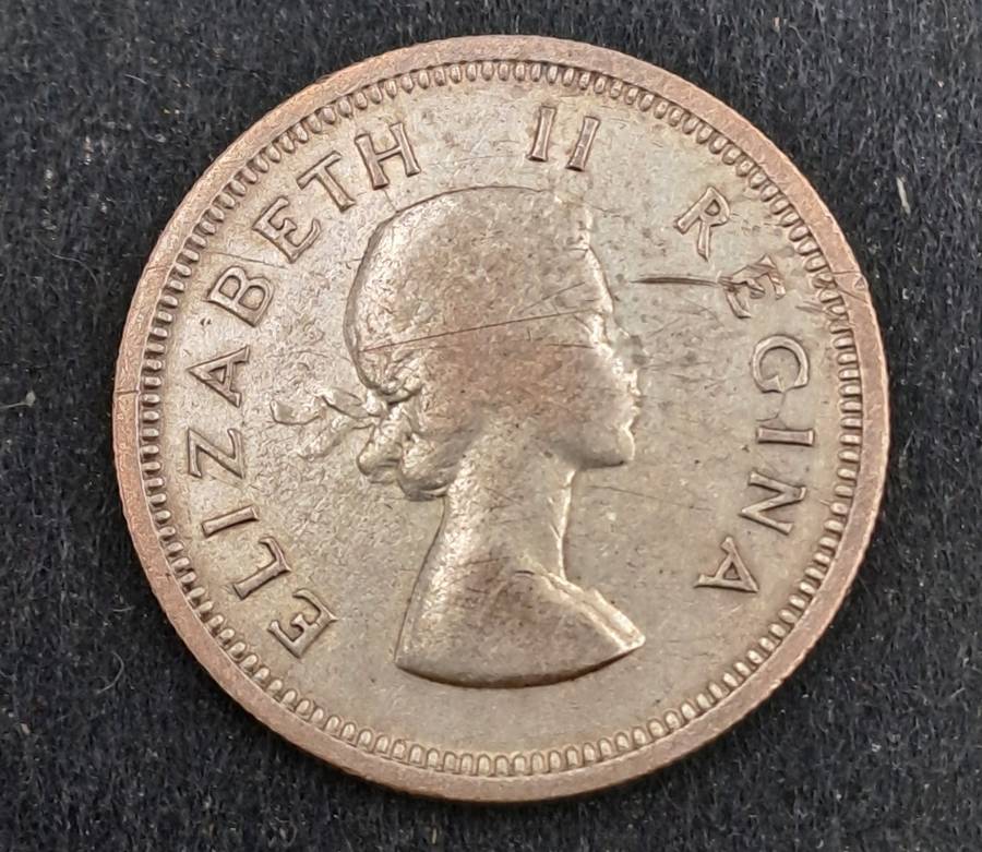 1958 South Africa Silver (.500) 1 Shillings - Elizabeth II