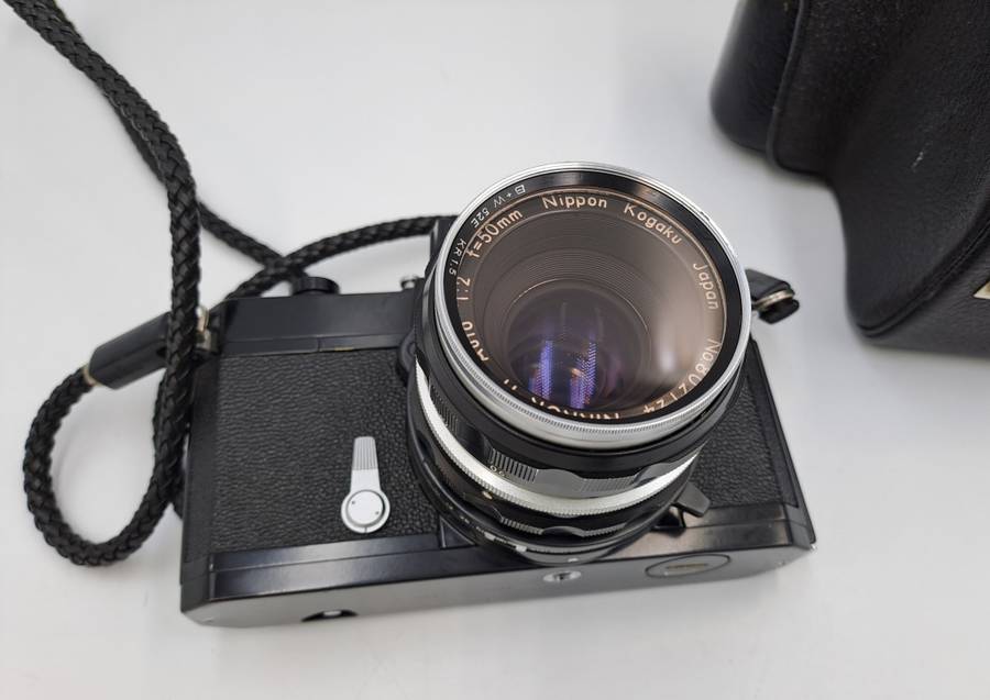 Vintage 1967-1975 Nikkormat FTn 35mm SLR Camera  with Nikkor-H Auto 1:2 f50mm Lens (Black version)