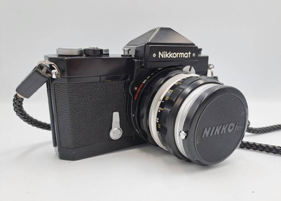 Vintage 1967-1975 Nikkormat FTn 35mm SLR Camera  with Nikkor-H Auto 1:2 f50mm Lens (Black version)
