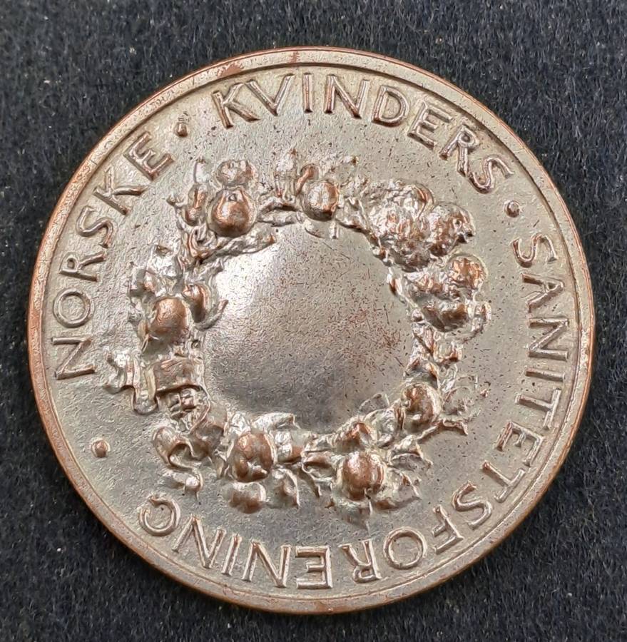 Antique Children`s Lucky Coin Norway - Norwegian Woman`s Sanitation Association Medal