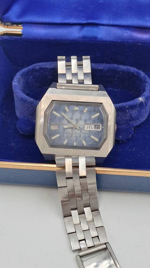 Vintage 1973 Seiko Automatic Mens Watch  Working -See condition -6119-5470 Sn.340014