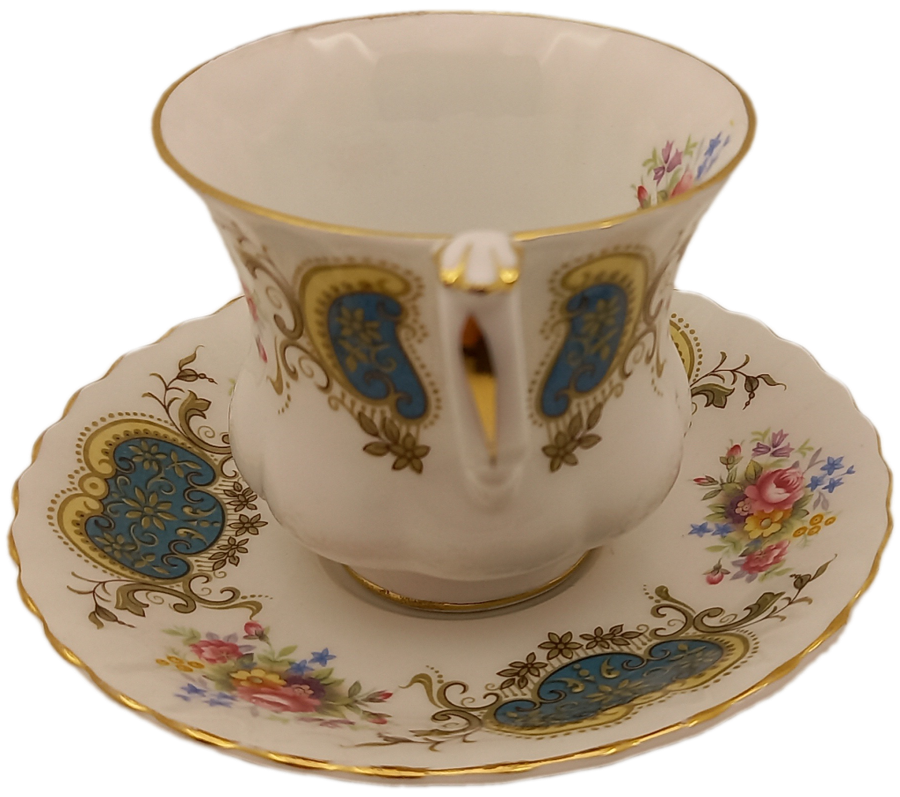 Vintage Royal Albert Berkeley coffee Duo (Cup has 2 hairline cracks  )