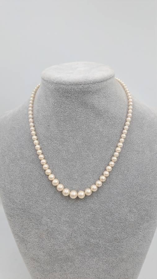 Vintage Simulated Pearl Necklace By Lotus - in Box
