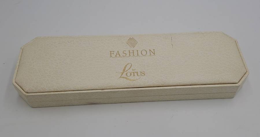 Vintage Simulated Pearl Necklace By Lotus - in Box