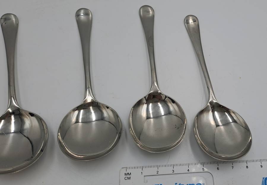 4 Vintage Resilco Rustless Nickel Silver Spoons -Sheffield