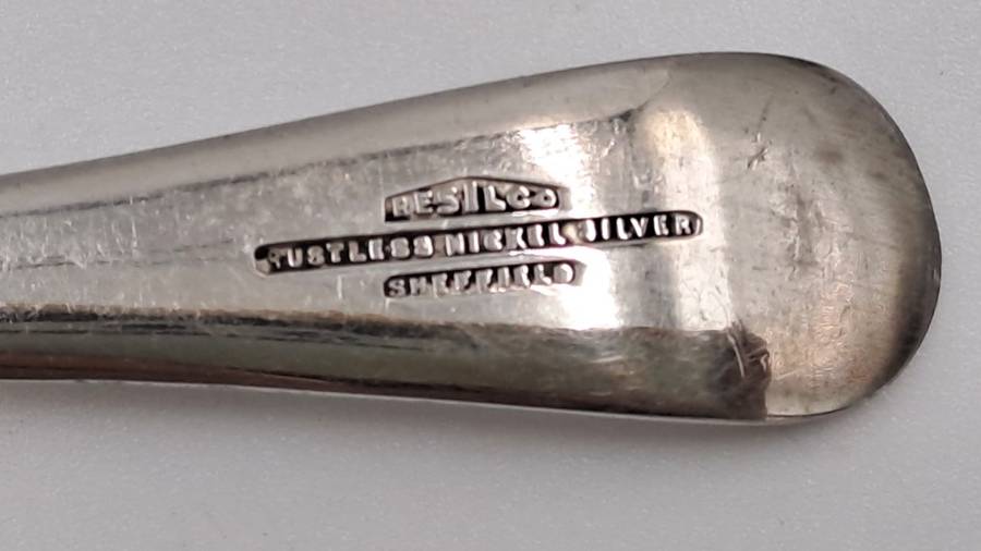 4 Vintage Resilco Rustless Nickel Silver Spoons -Sheffield