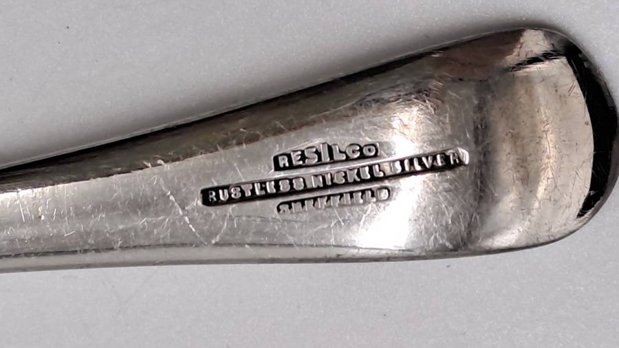 4 Vintage Resilco Rustless Nickel Silver Spoons -Sheffield