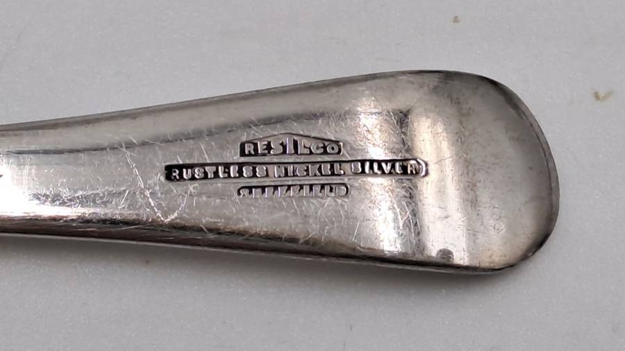 4 Vintage Resilco Rustless Nickel Silver Spoons -Sheffield