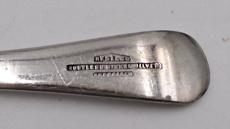 4 Vintage Resilco Rustless Nickel Silver Spoons -Sheffield