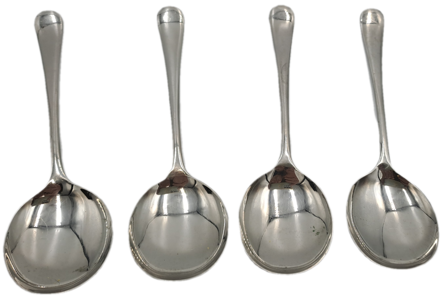 4 Vintage Resilco Rustless Nickel Silver Spoons -Sheffield