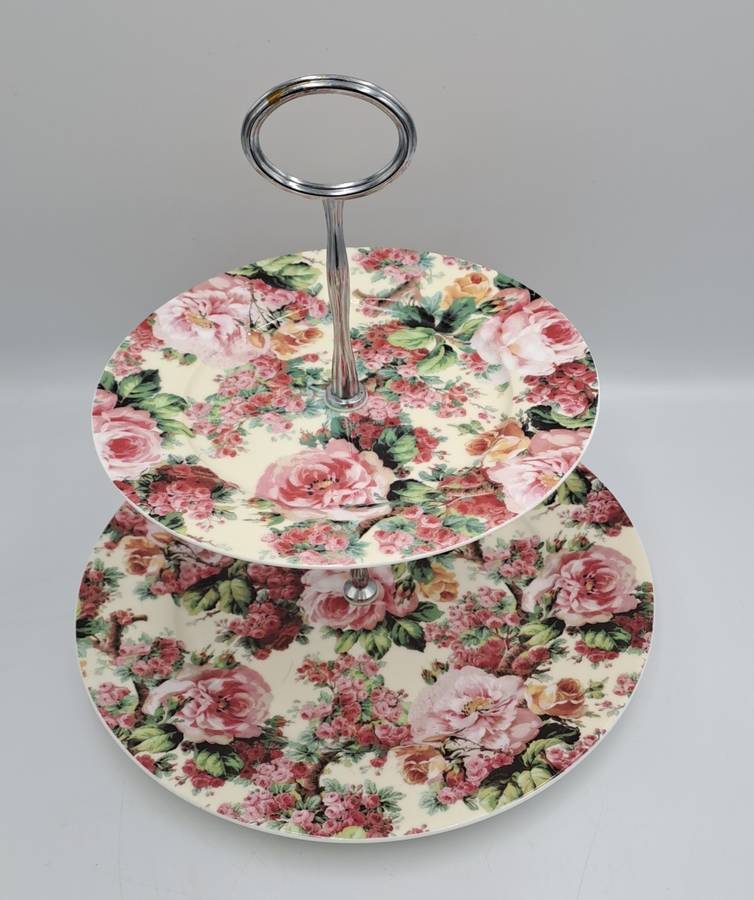 Maxwell & Williams Rambling Rose 2 Tier Cake Stand