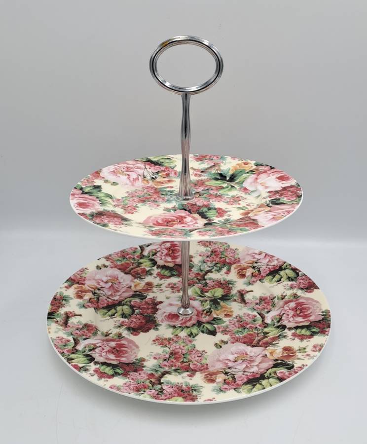 Maxwell & Williams Rambling Rose 2 Tier Cake Stand