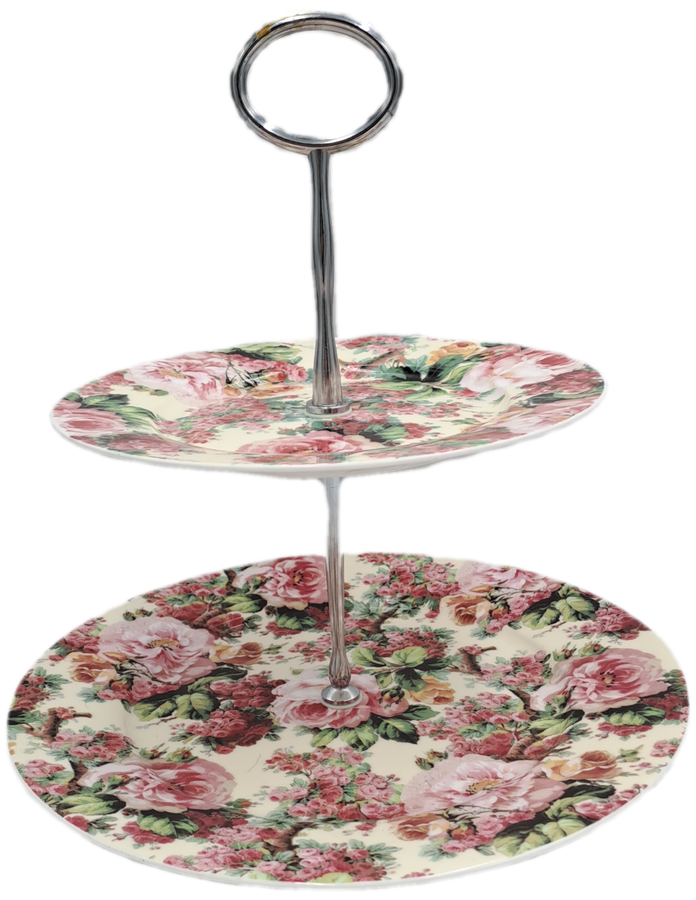 Maxwell & Williams Rambling Rose 2 Tier Cake Stand