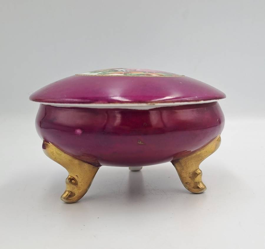 Vintage French Porcelain Trinket with Lid Nr.3872/A