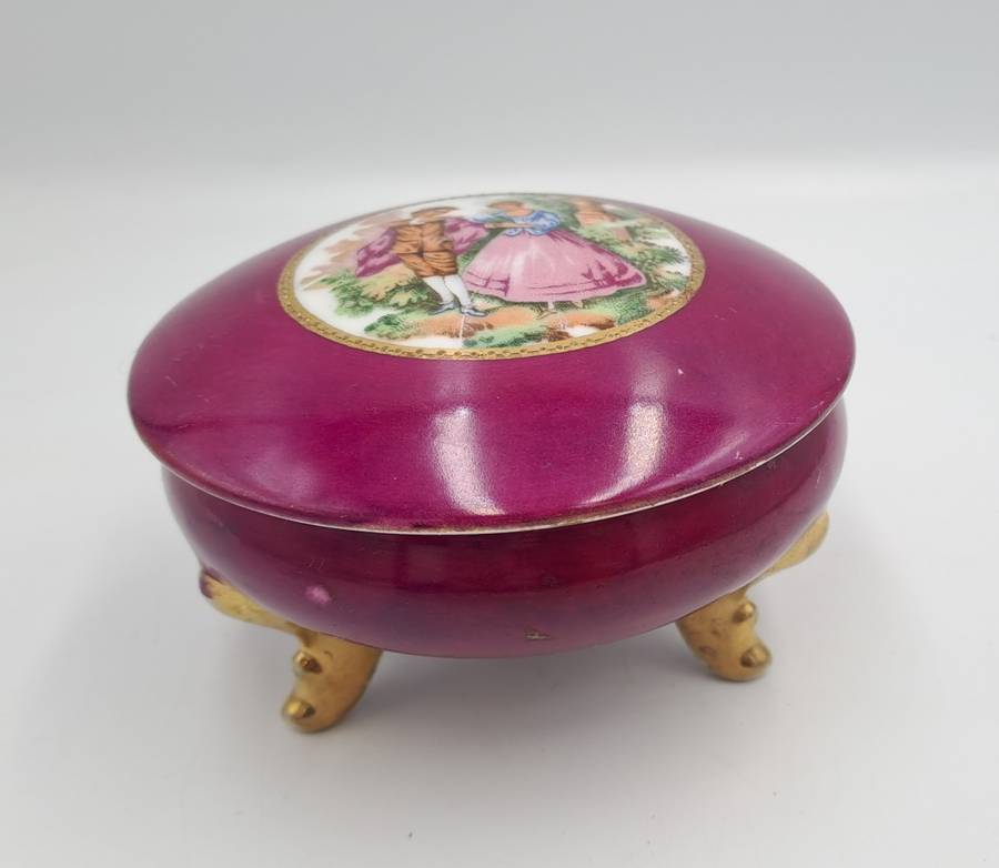 Vintage French Porcelain Trinket with Lid Nr.3872/A