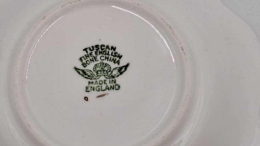 Small Vintage Tuscan Fine English Bone China Bon Bon /  Sweet Dish