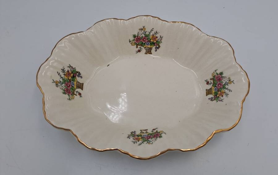 Vintage Longton Royal Art Pottery Porcelain Tray -Made in England