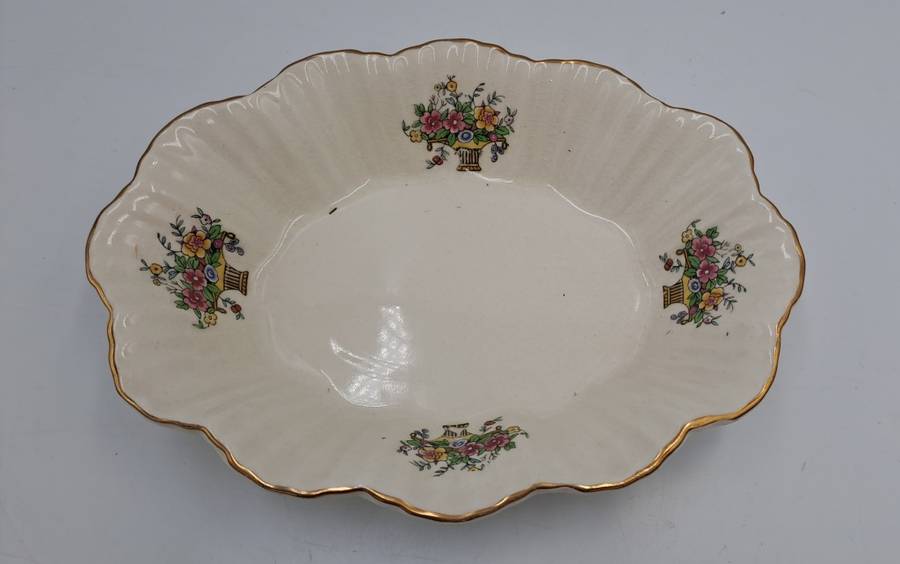 Vintage Longton Royal Art Pottery Porcelain Tray -Made in England