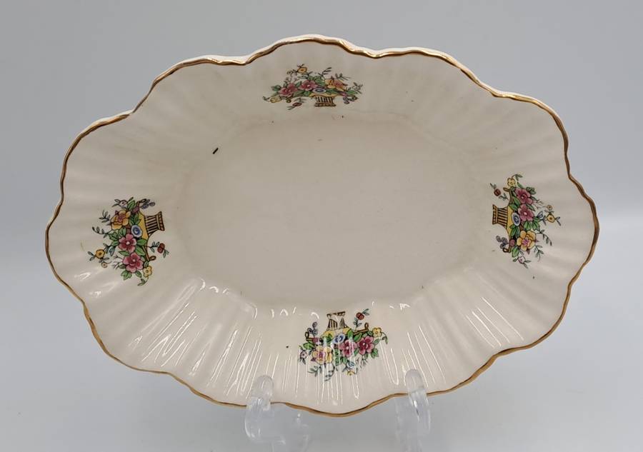 Vintage Longton Royal Art Pottery Porcelain Tray -Made in England