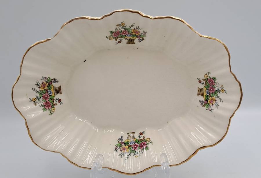 Vintage Longton Royal Art Pottery Porcelain Tray -Made in England