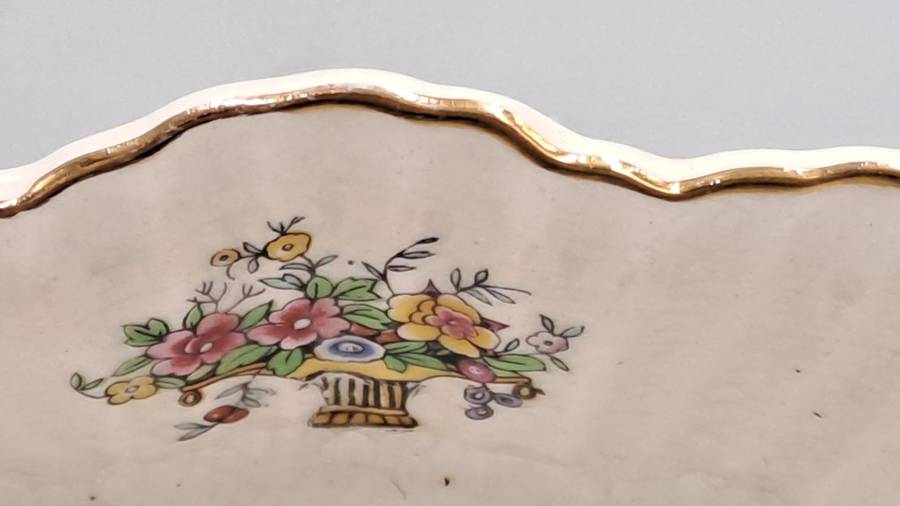 Vintage Longton Royal Art Pottery Porcelain Tray -Made in England