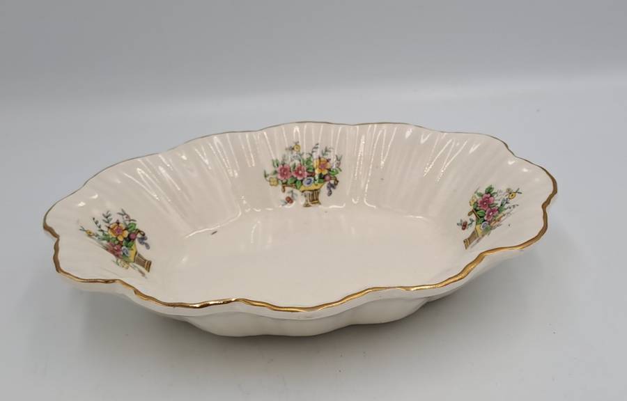 Vintage Longton Royal Art Pottery Porcelain Tray -Made in England