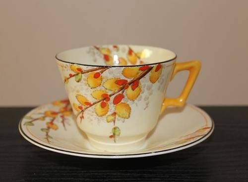 R1 Start !!! A Crown Ducal Cup and saucer Pat 3750 (Tiny Chip at bottom of cup edge) ..as in photo's