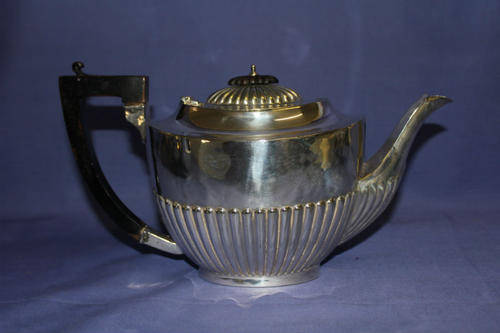 a H.F E.P.N.S Silver Plated Tea Pot (Lid Hinge loose) -645g 285mm x 150mm See more