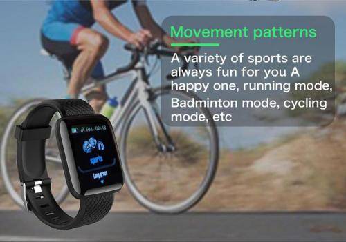 116 PLUS SMART FITNESS WATCH BLACK